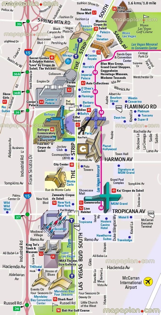 Las Vegas Map Of Things To Do Detailed Road Street Names Plan With Favourite Points Of Interest Boulevard South McCarran International Airport Terminal Frank Sinatra Drive Excalibur Eiffel Tower Las Vegas Map Of Things To Do Detailed Road Street Names Plan With Favourite Points Of Interest Boulevard South McCarran International Airport Terminal Frank Sinatra Drive Excalibur Eiffel Tower