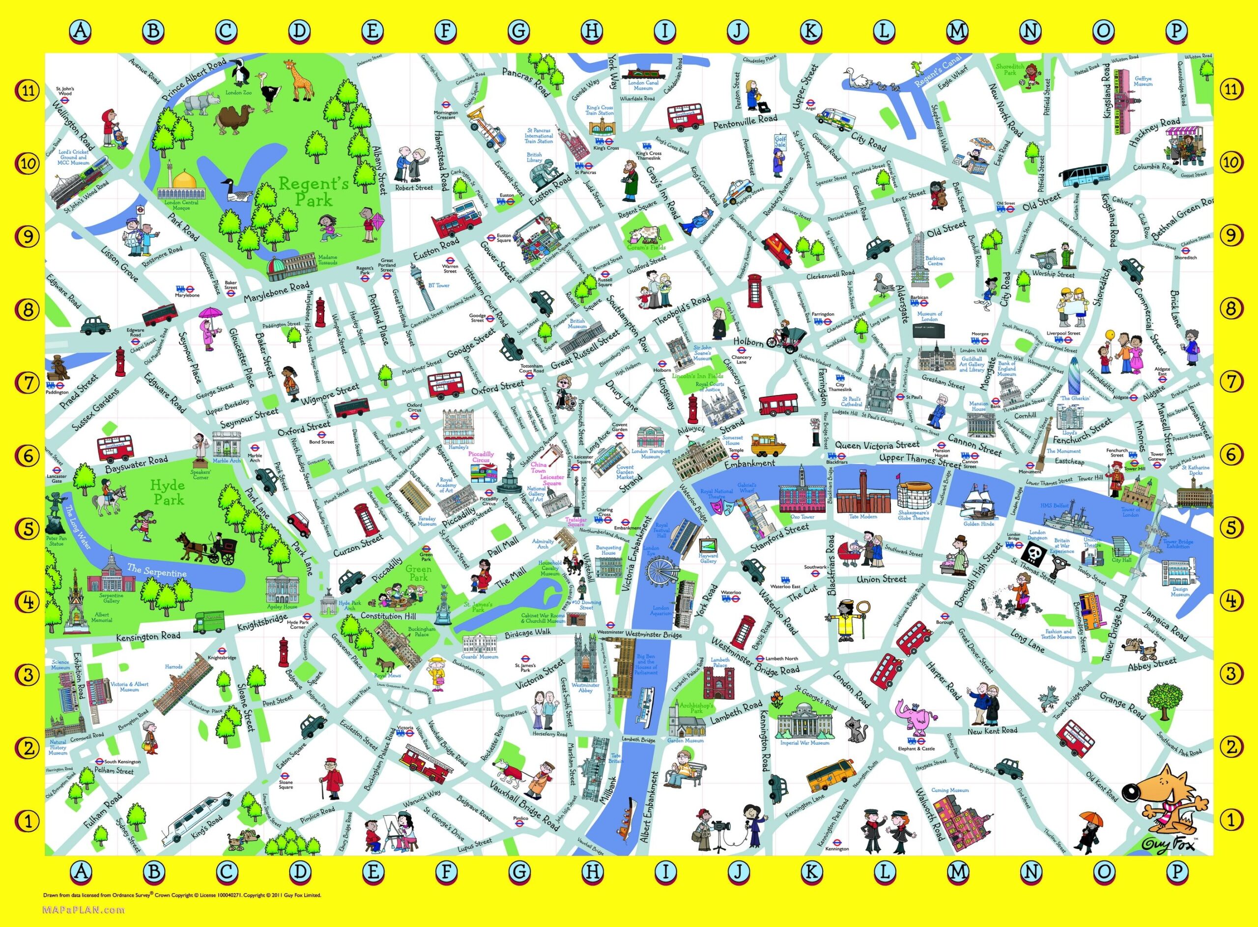 london sightseeing map printable