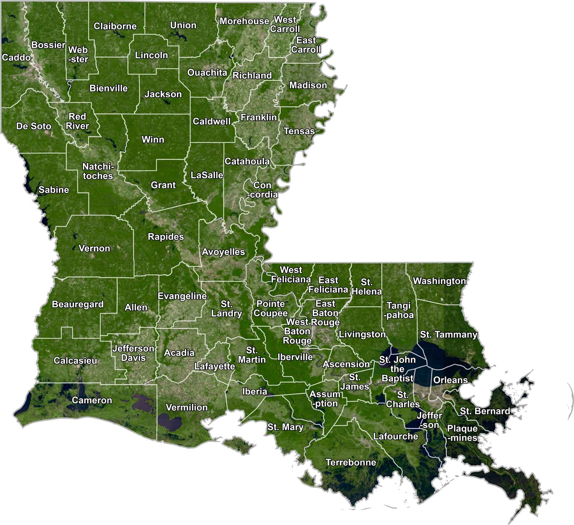 Louisiana Parish Map US County Maps
