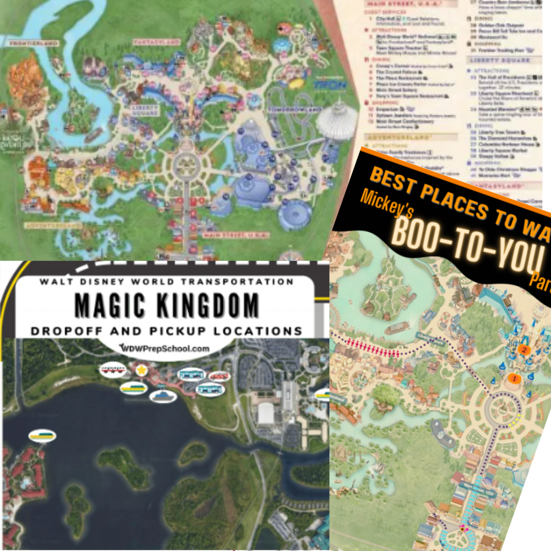magic kingdom printable map