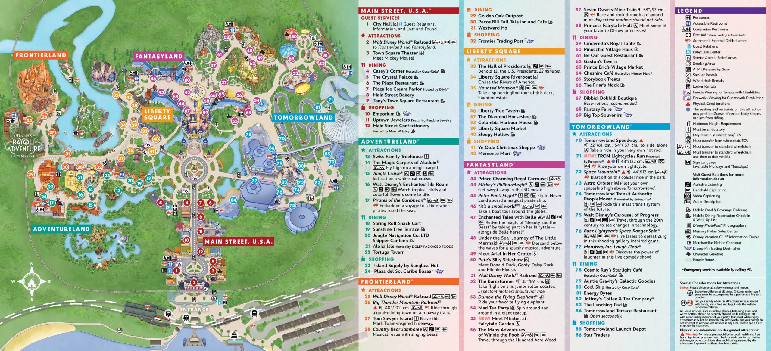 Printable Magic Kingdom Map