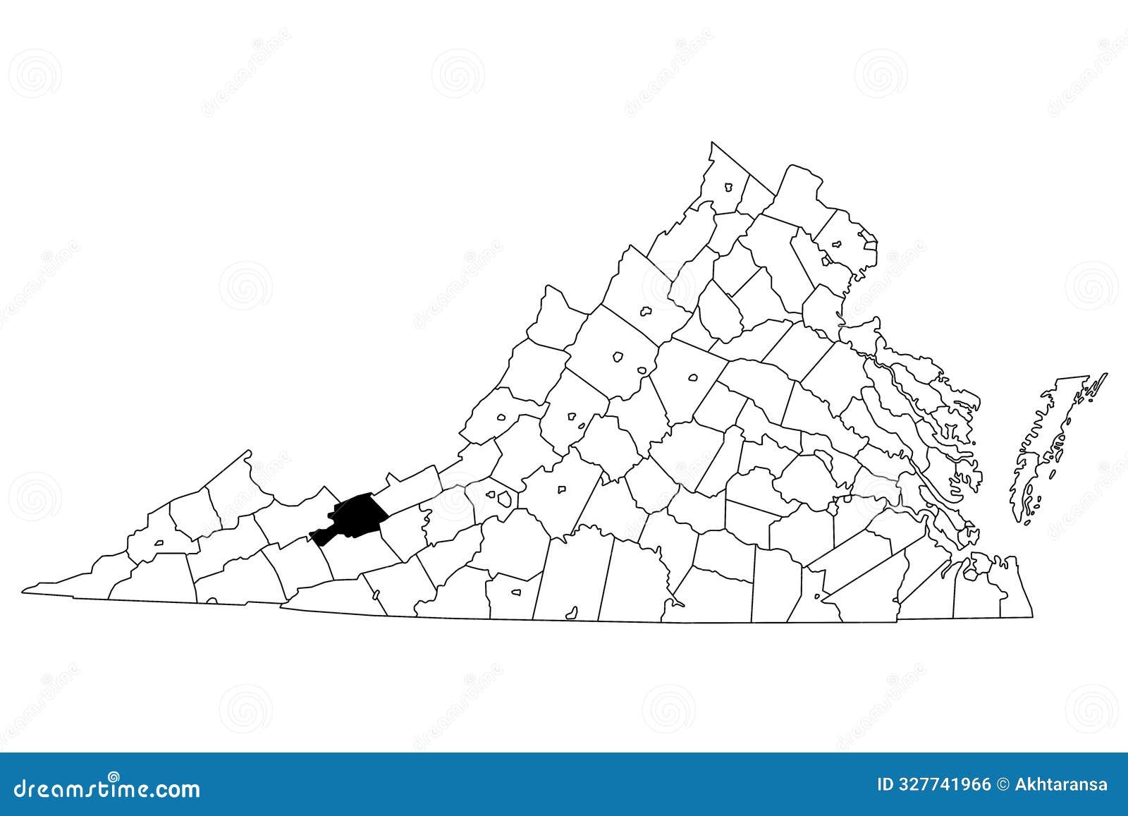 printable virginia county map