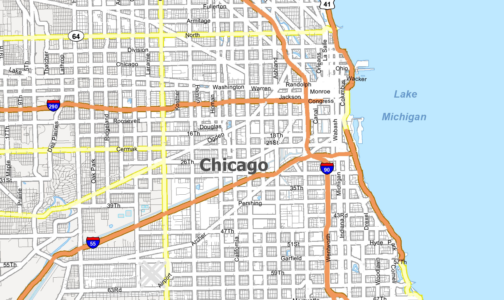 Map Of Chicago Illinois GIS Geography Worksheets Library