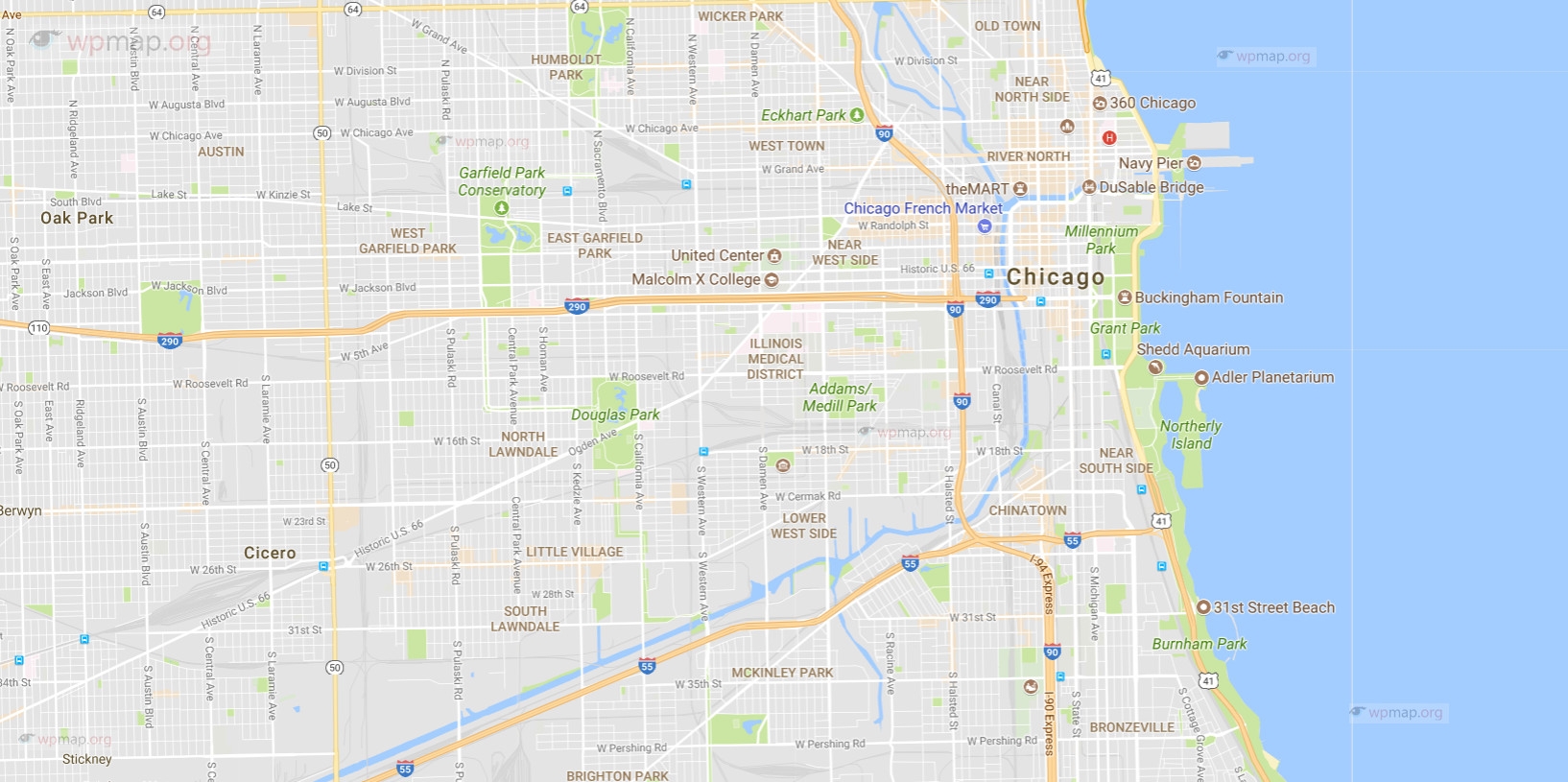 printable map of chicago