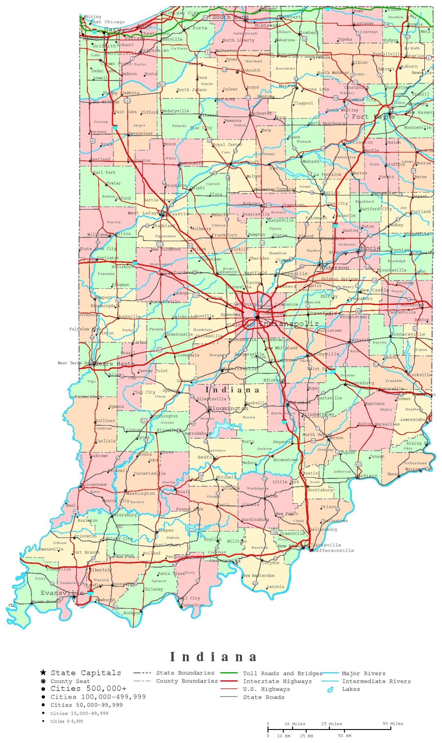 Map Of Indiana