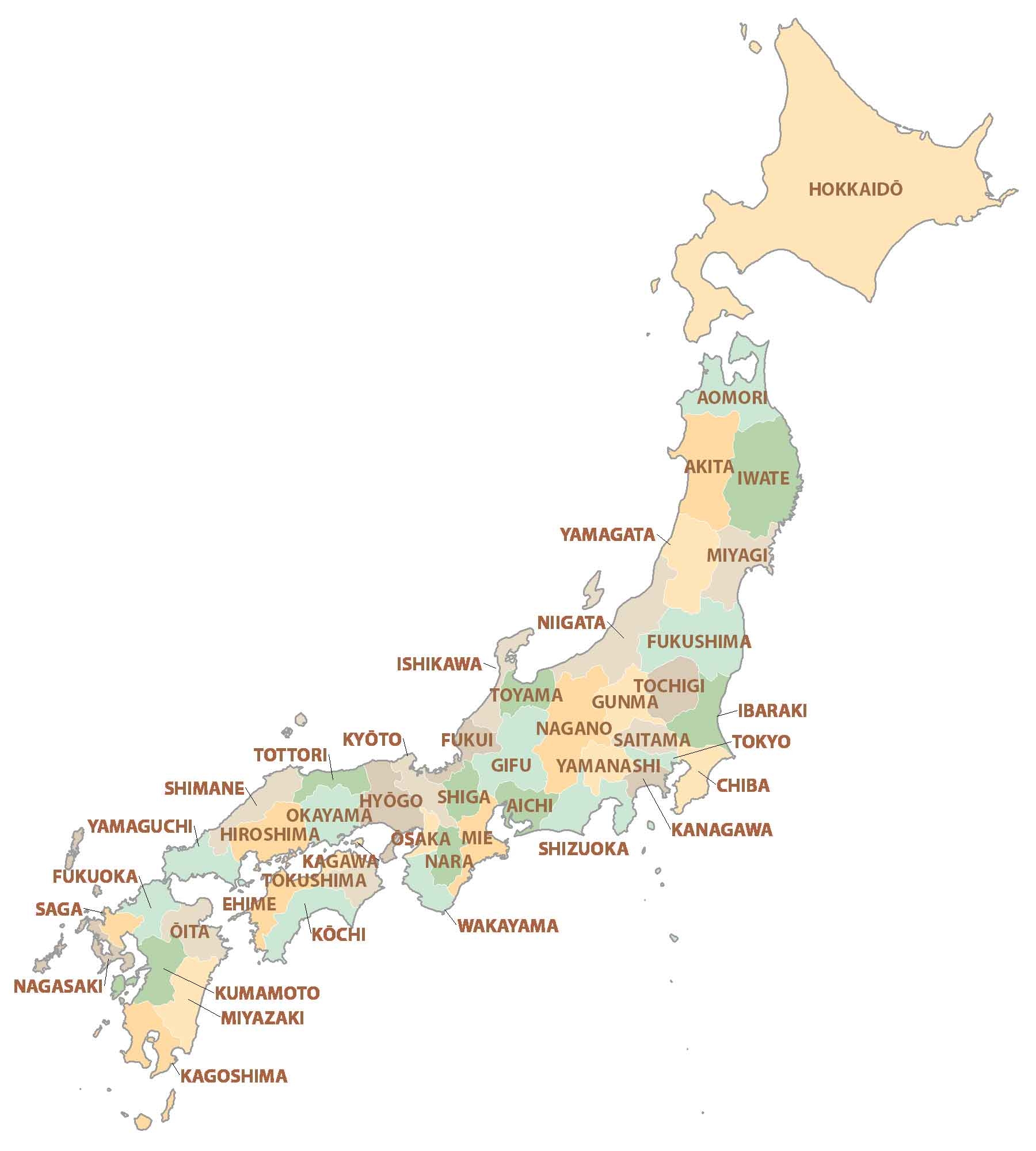 printable map of japan