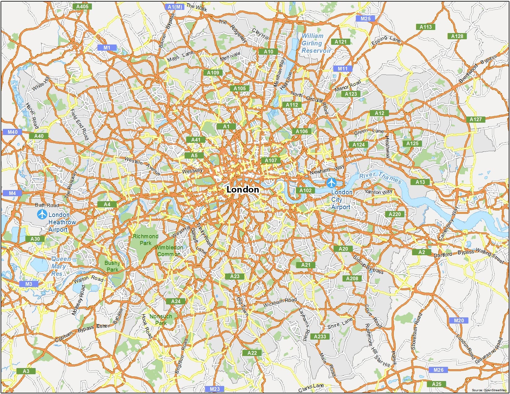Map Of London England GIS Geography