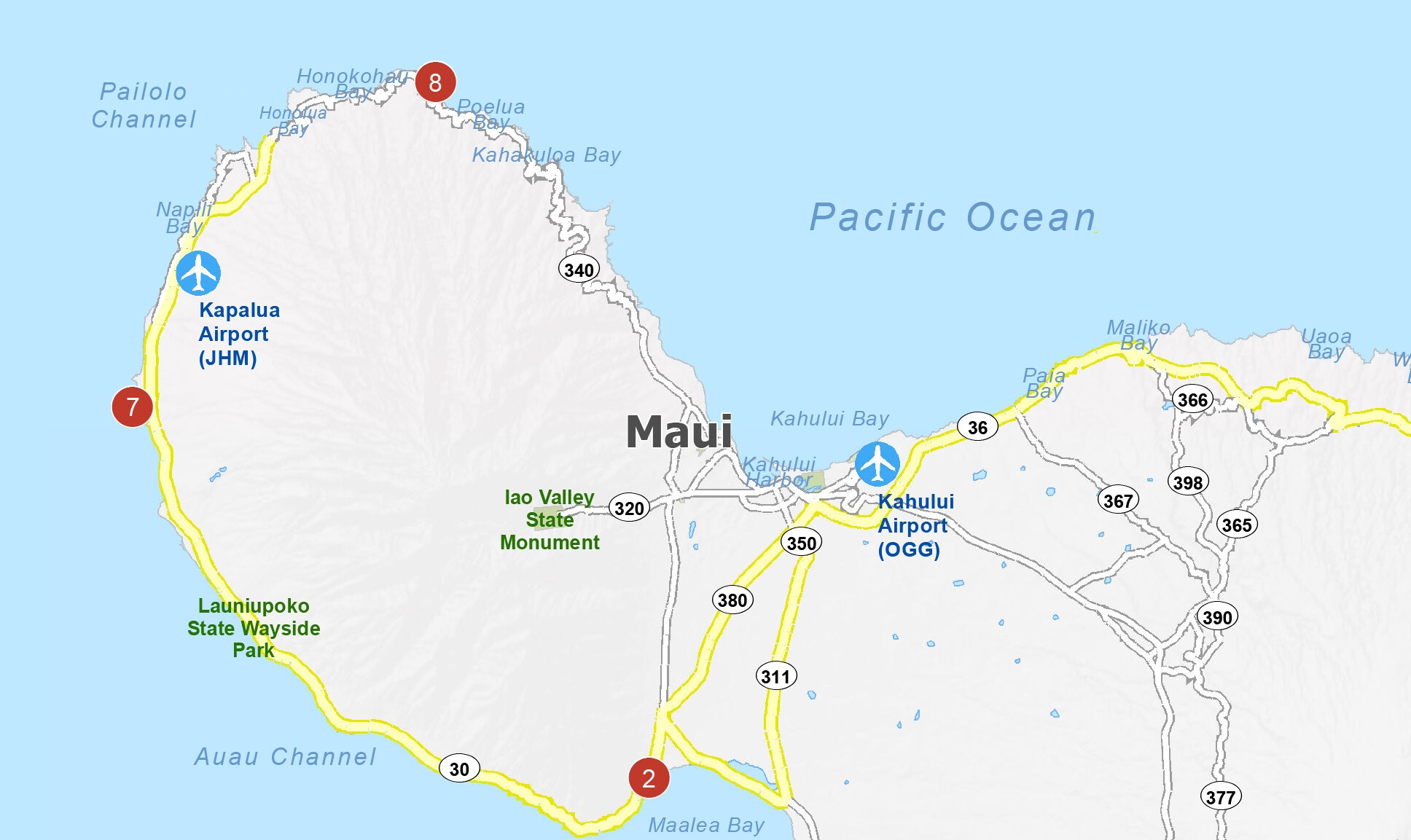 printable map maui