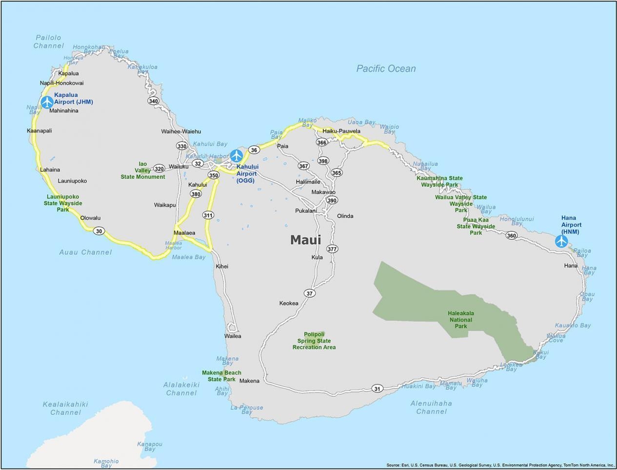 Printable Map Maui
