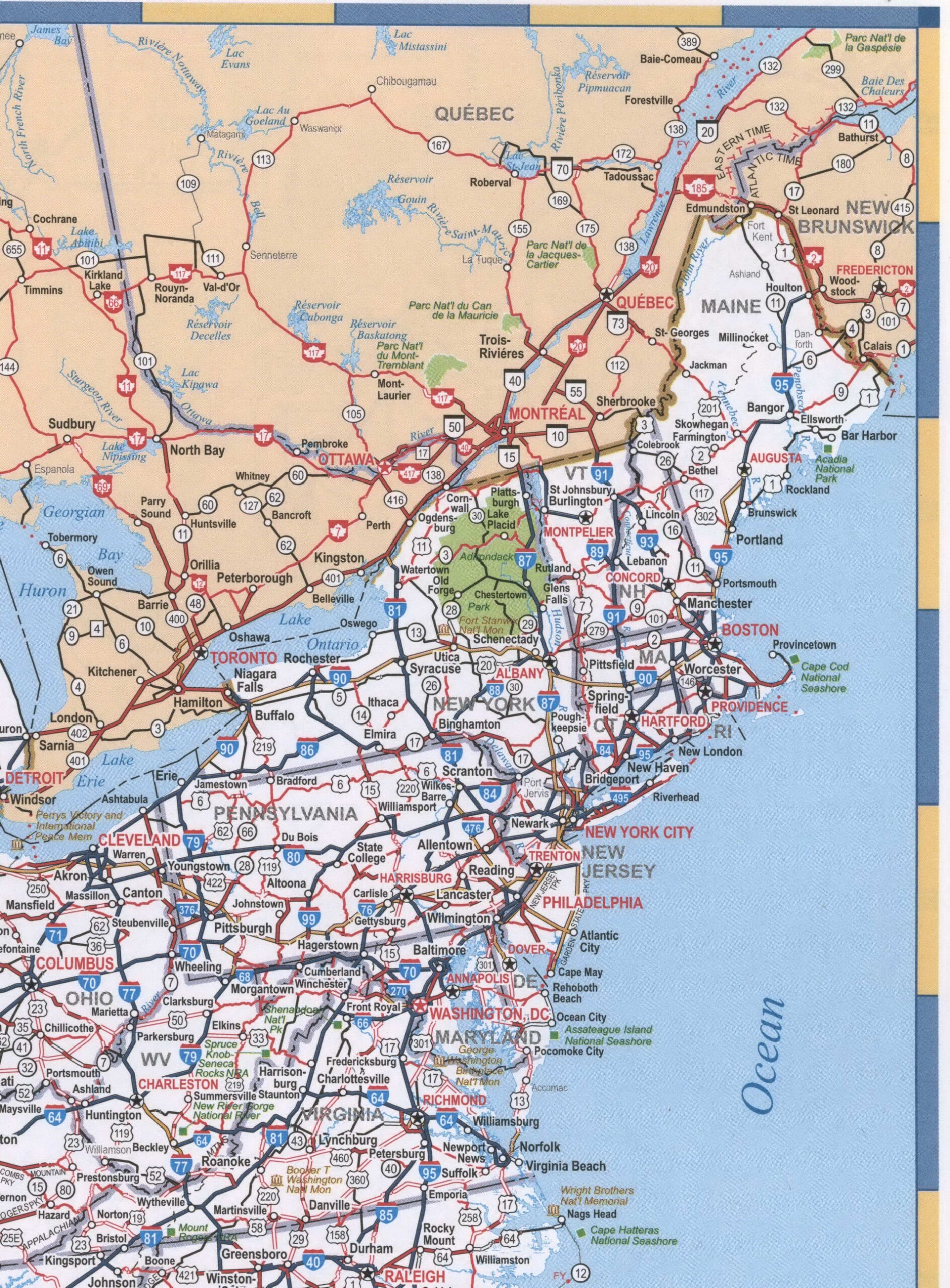map of new england printable