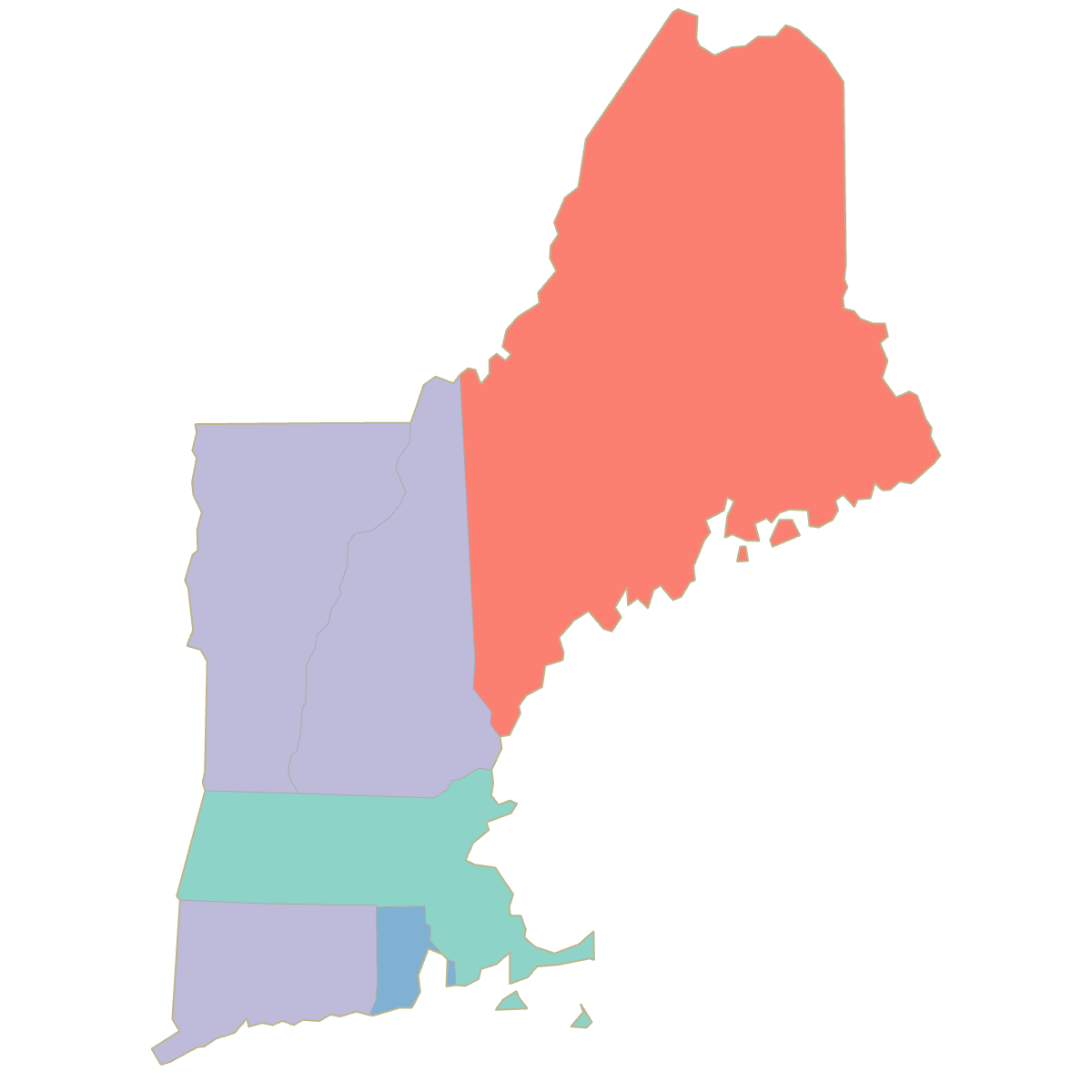 Map Of New England States Ultimaps