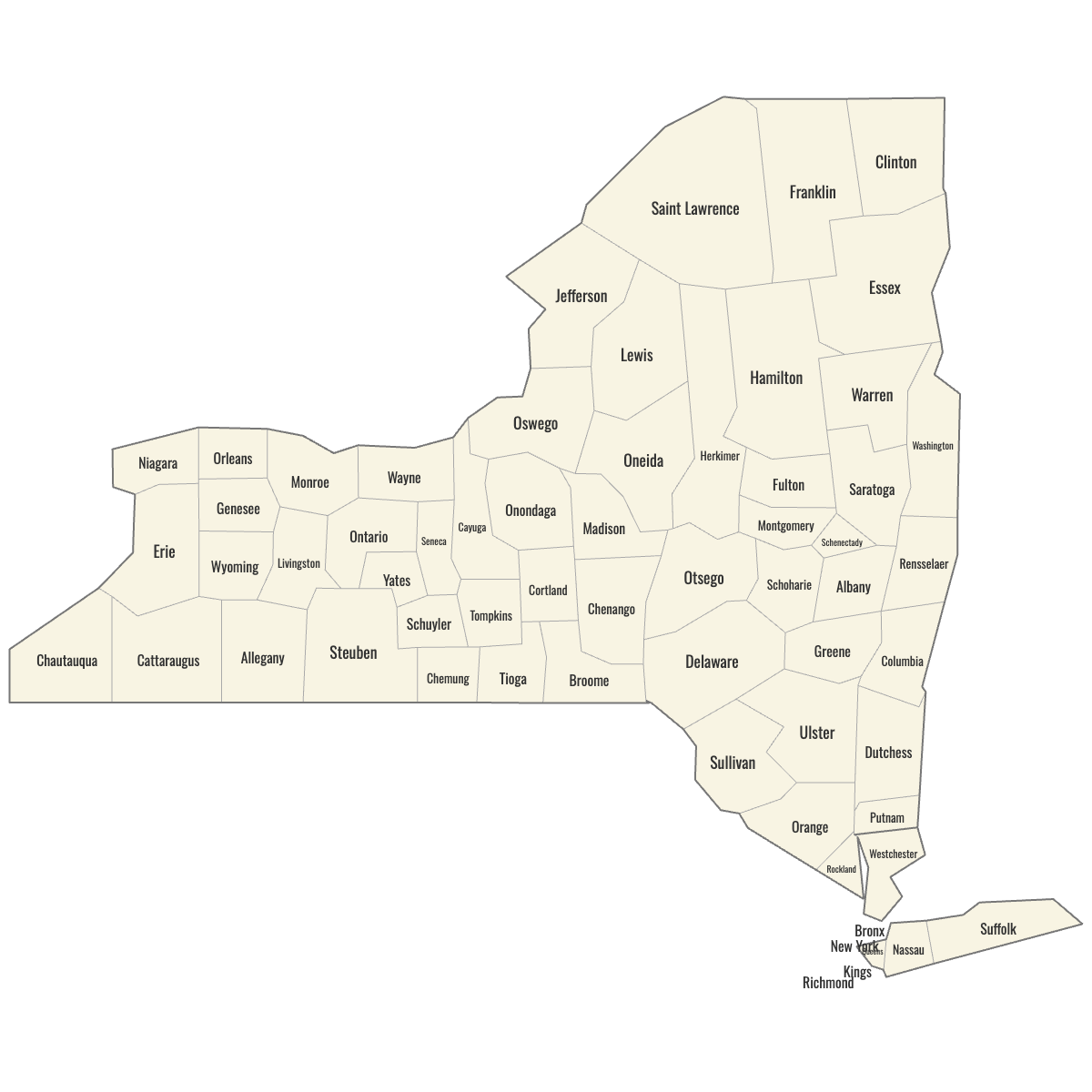 nys county map printable