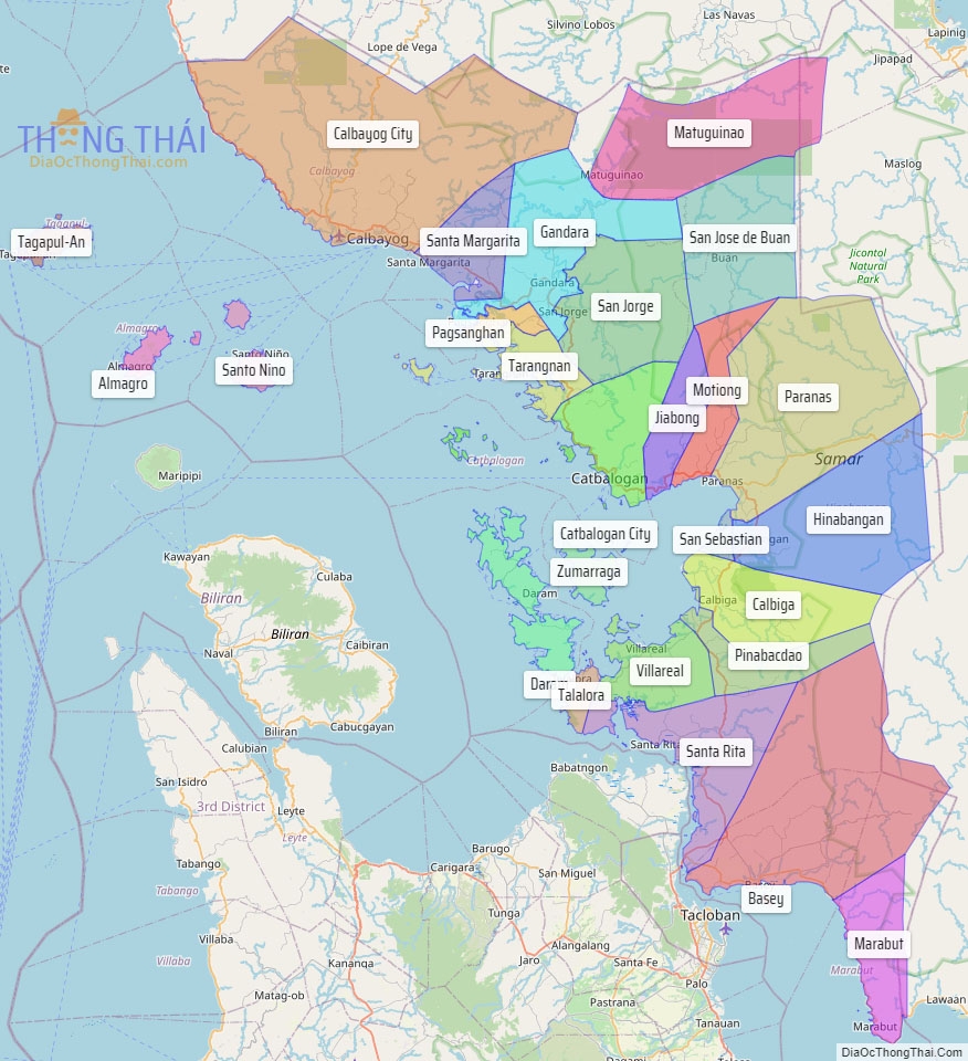 Map Of Samar Province Thong Thai Real
