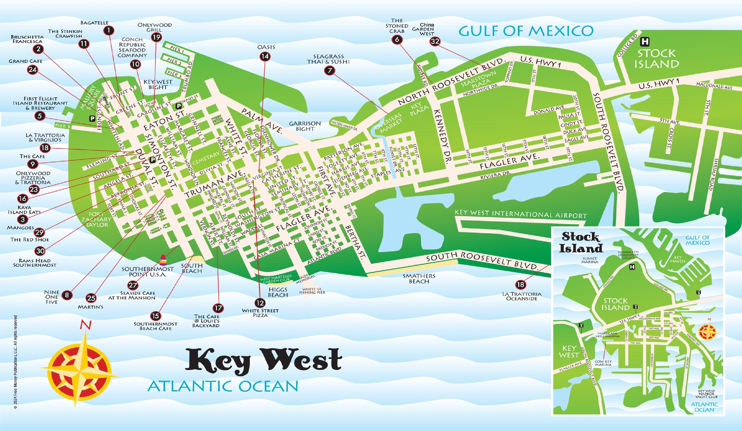 key west printable map