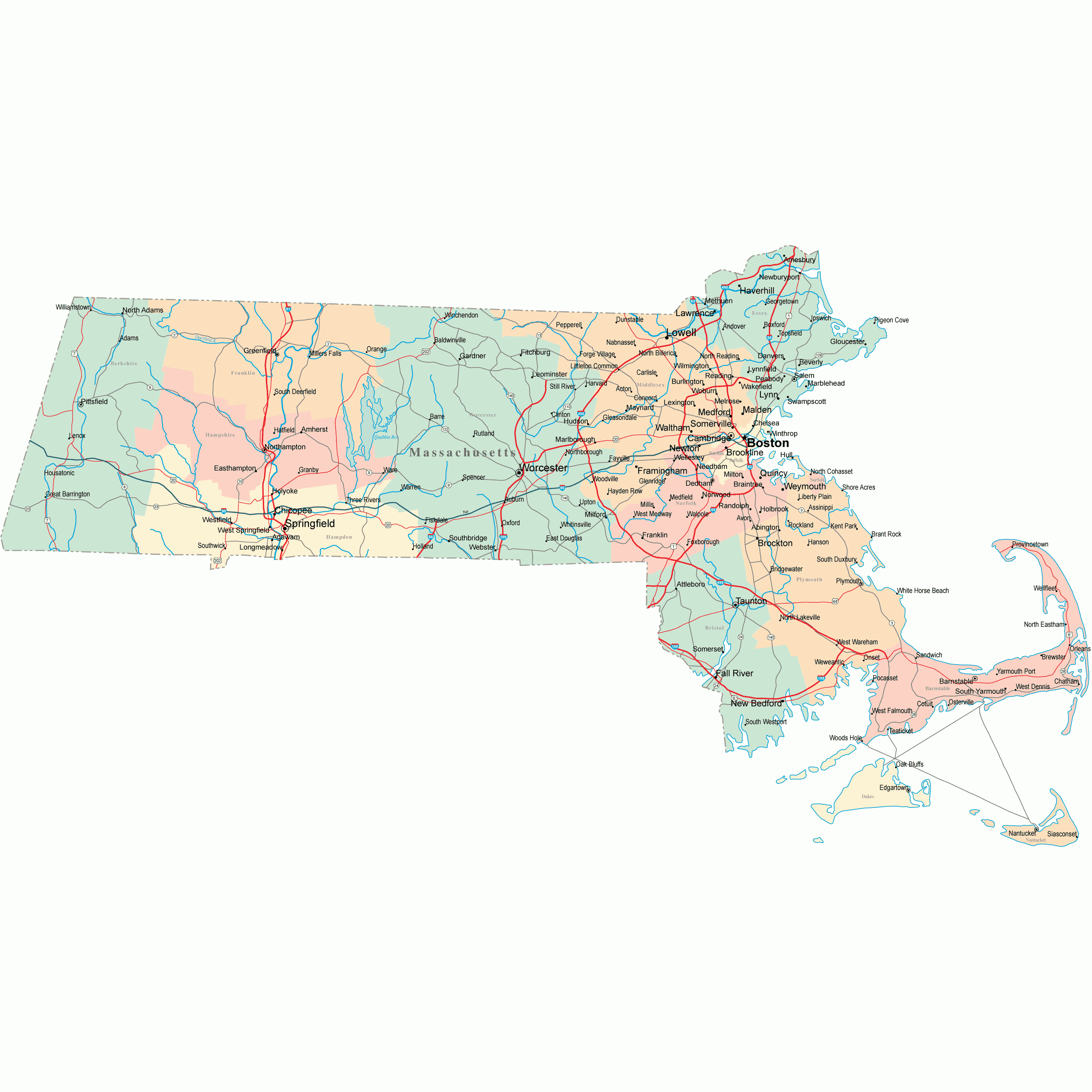 printable map of massachusetts