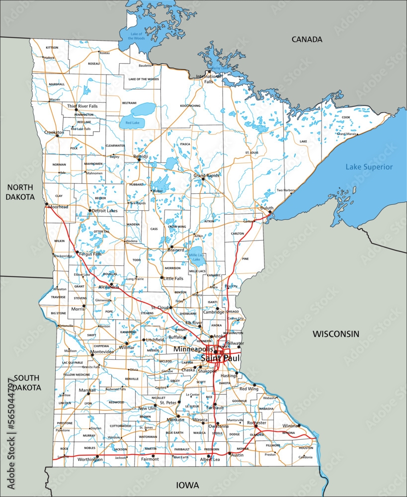 printable minnesota map