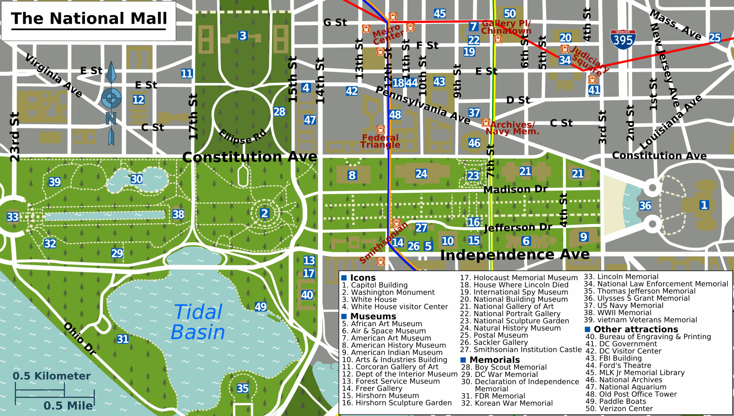 map of washington dc printable