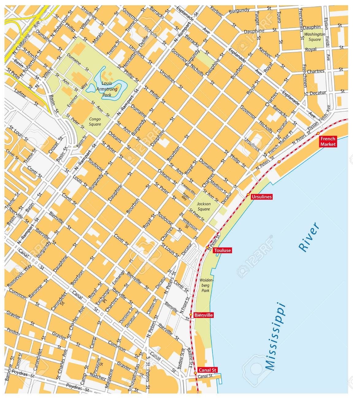 printable french quarter map