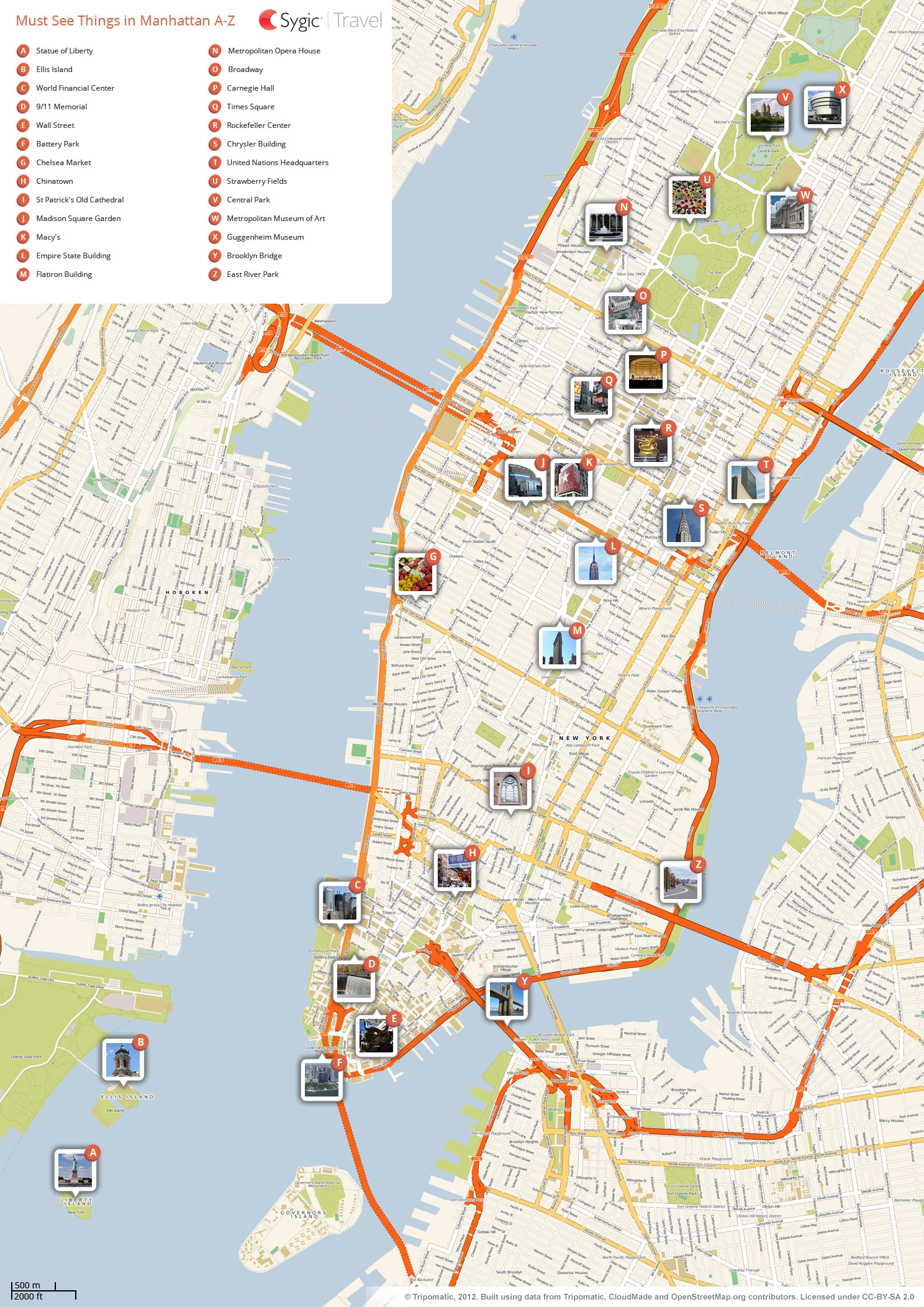 Nyc Tourist Map Printable