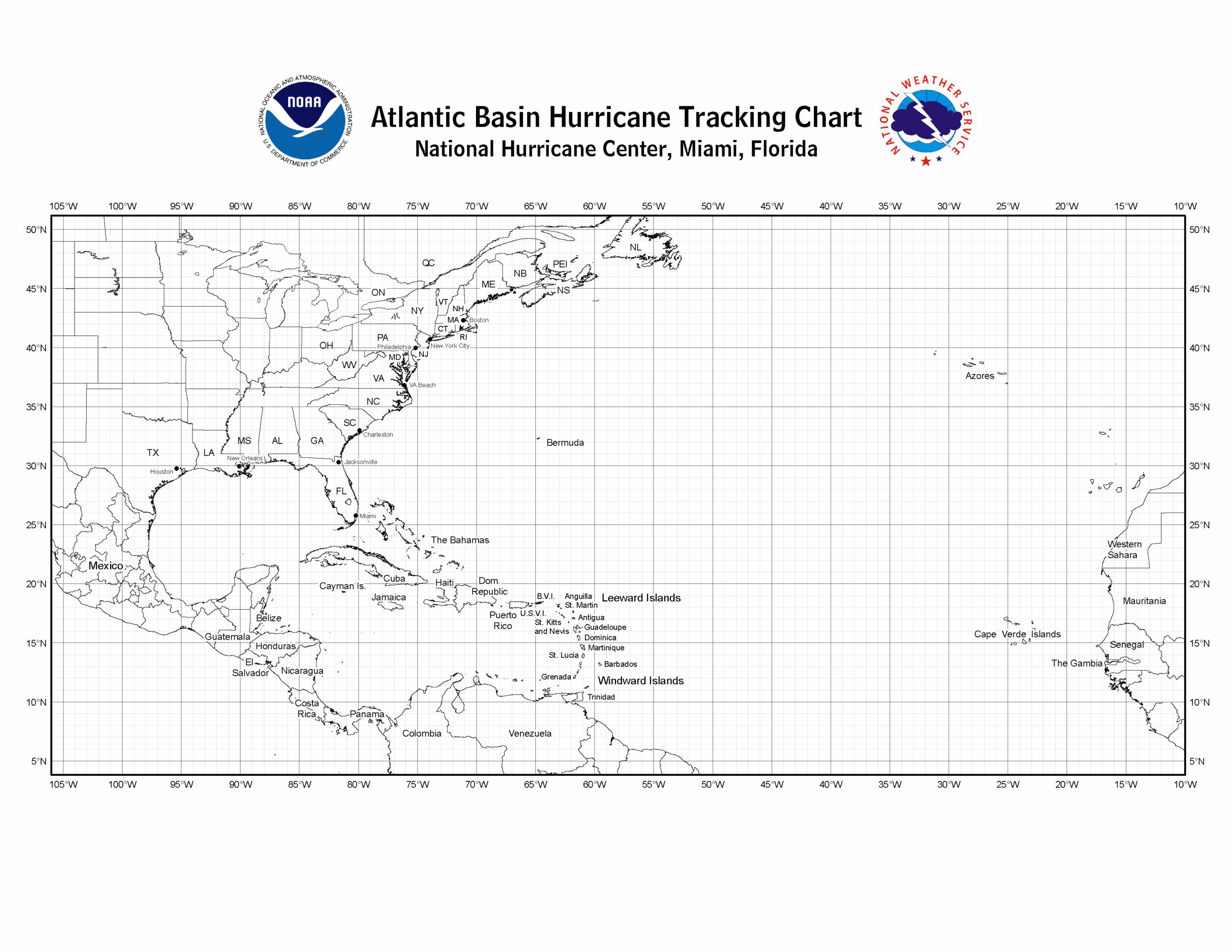 Printable Hurricane Tracking Map