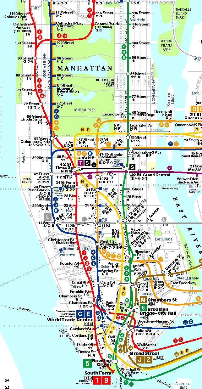 new york subway map printable