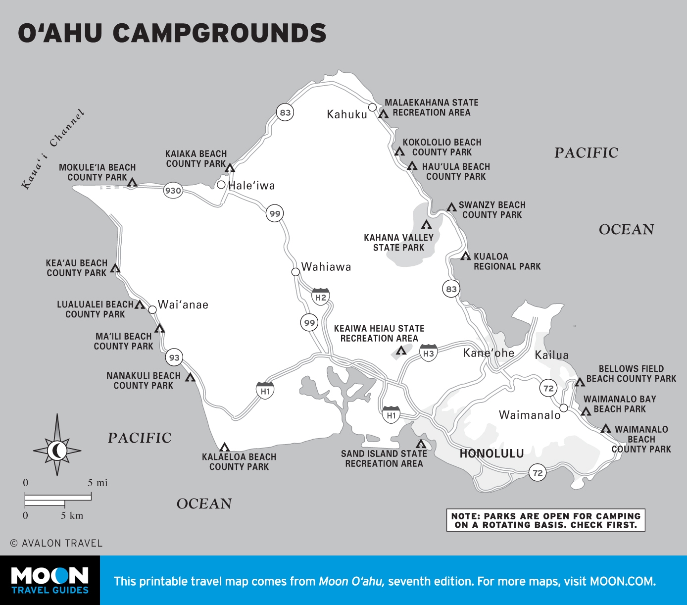 printable map of oahu