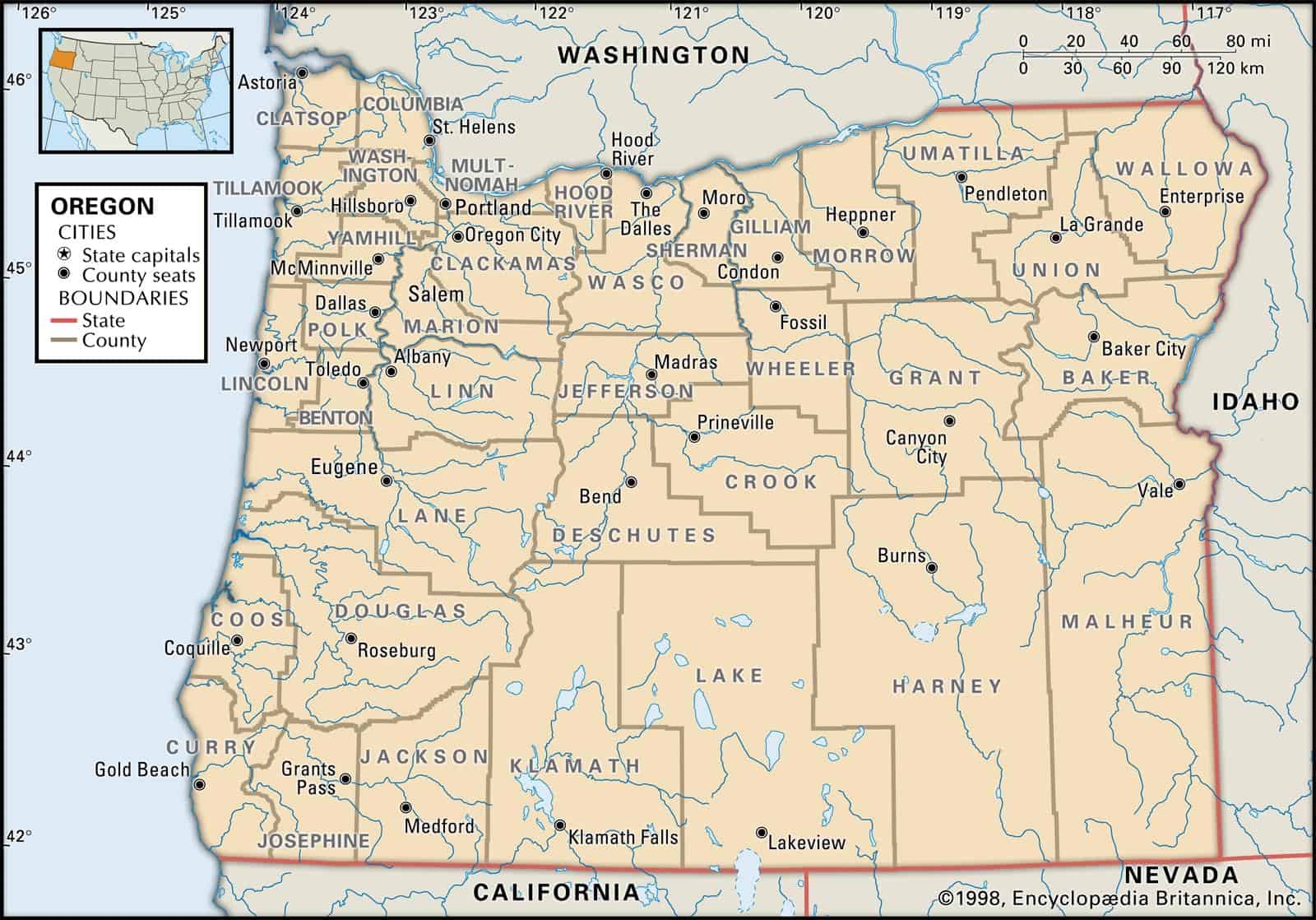 Oregon County Maps Interactive History Complete List Oregon County Maps Interactive History Complete List