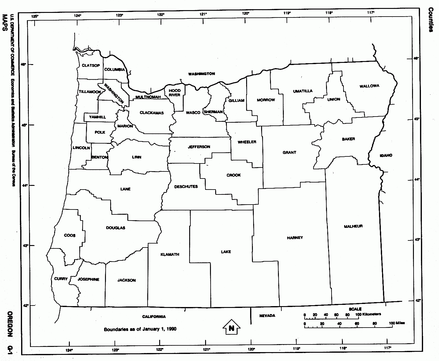 printable oregon county map printable oregon county map