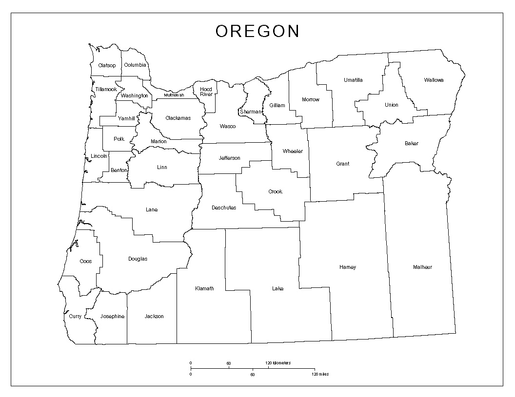 printable map of oregon