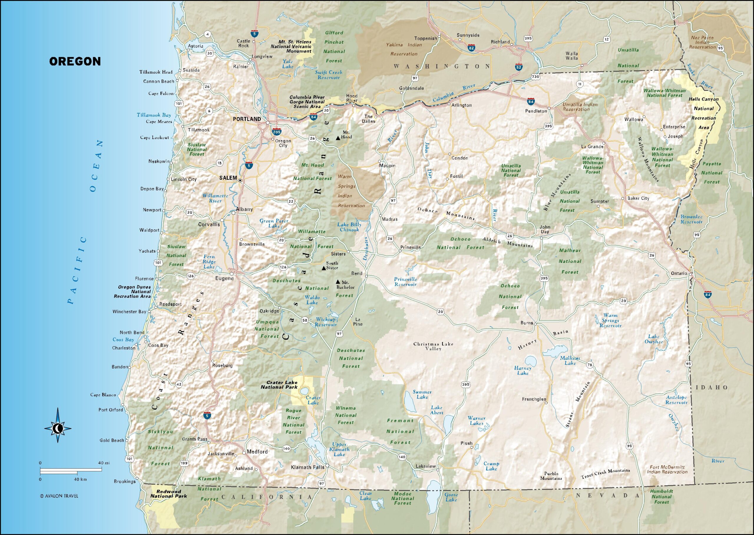 printable map of oregon coast