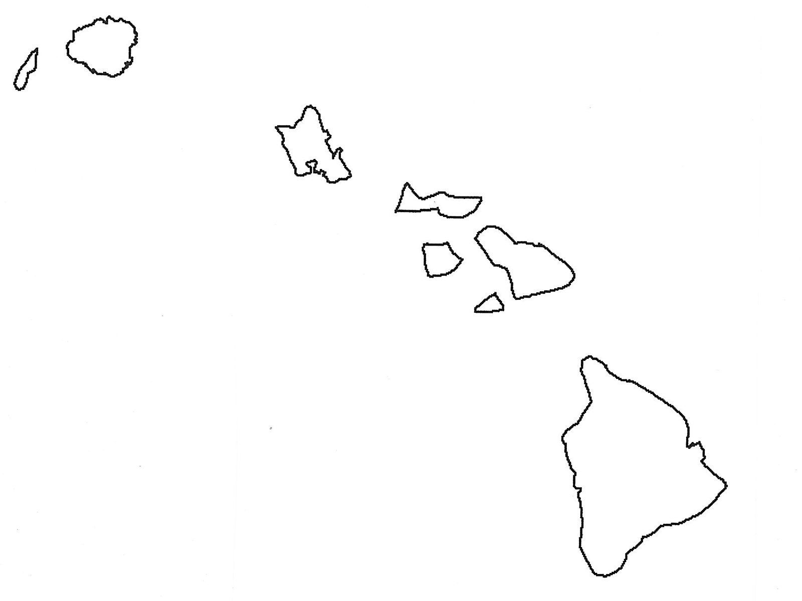 map of hawaiian islands printable