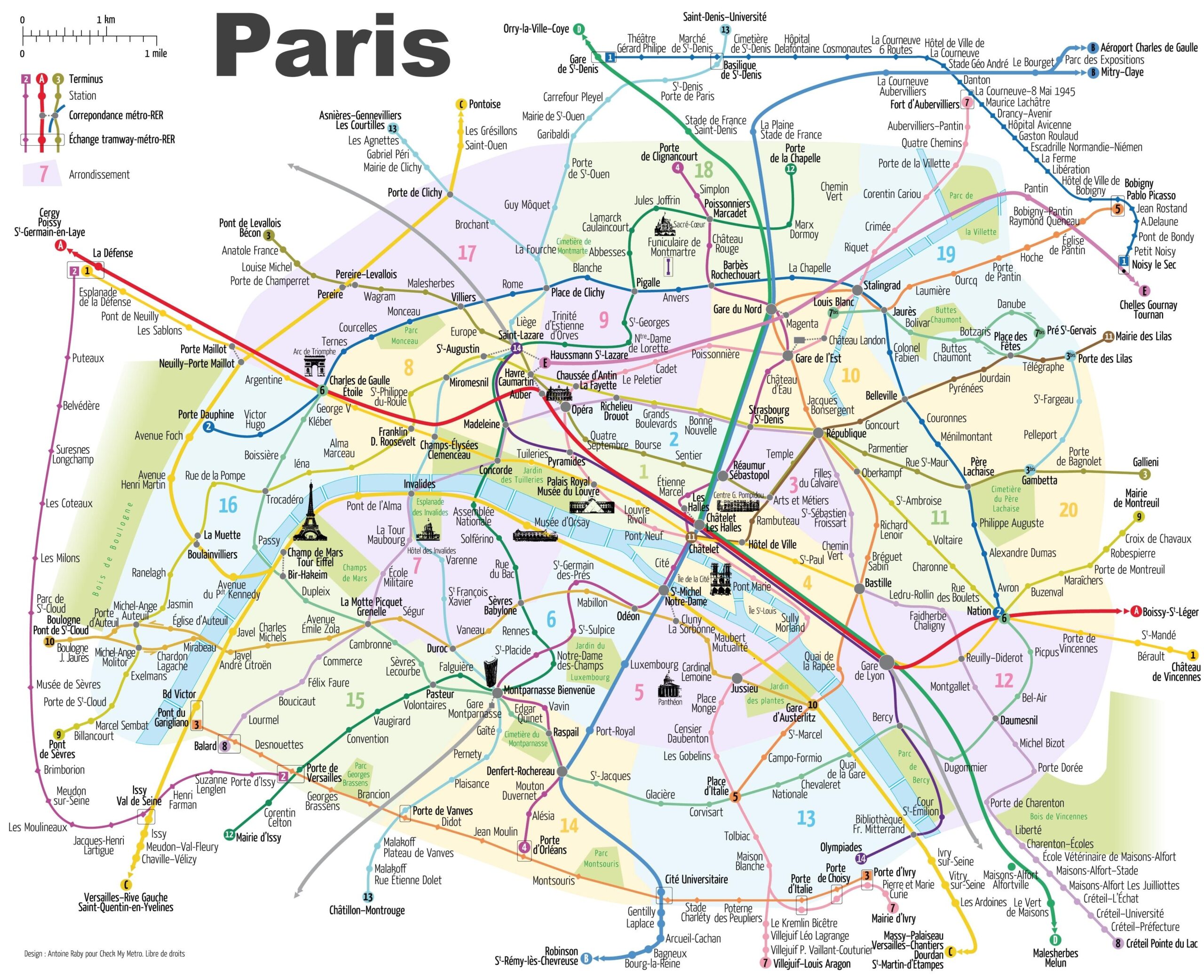 printable paris metro map