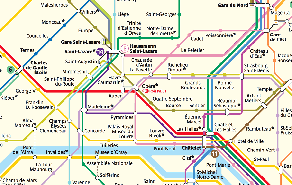 Printable Paris Metro Map