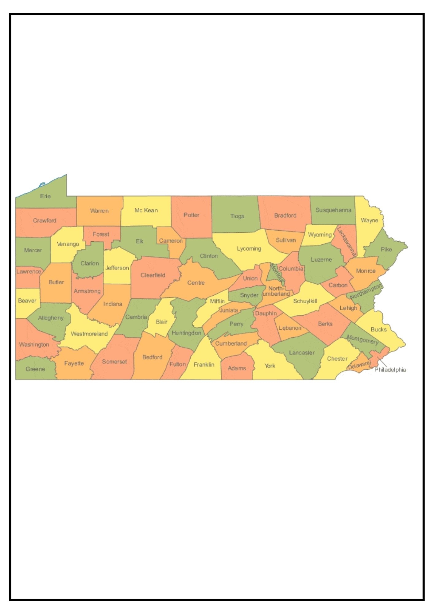 Pennsylvania County Map Map Of PA Counties And Cities 