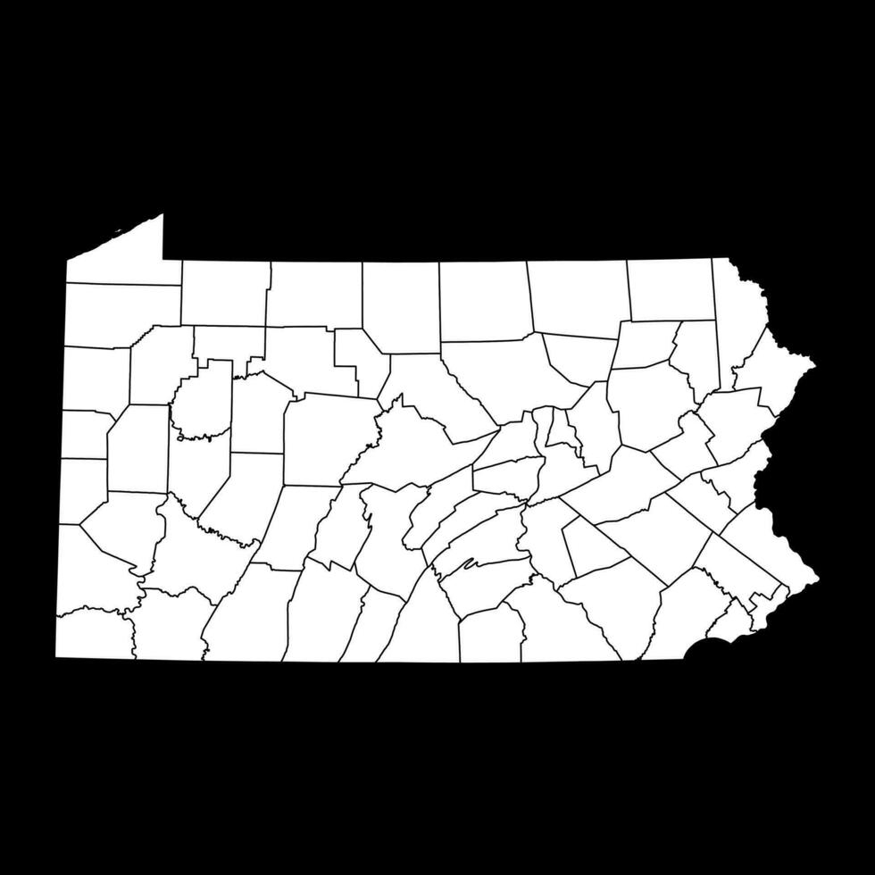 Pennsylvania State Map With Counties Vector Illustration 25451741 Vector Art At Vecteezy