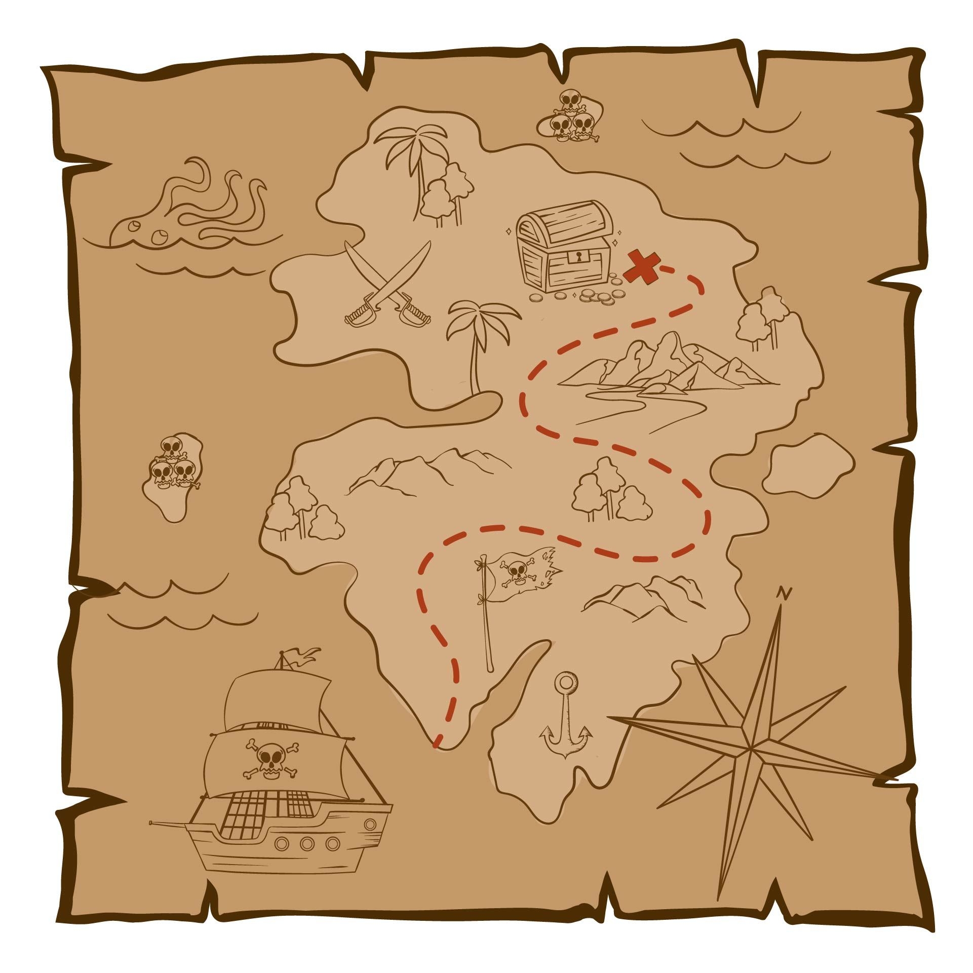 free pirate map printable
