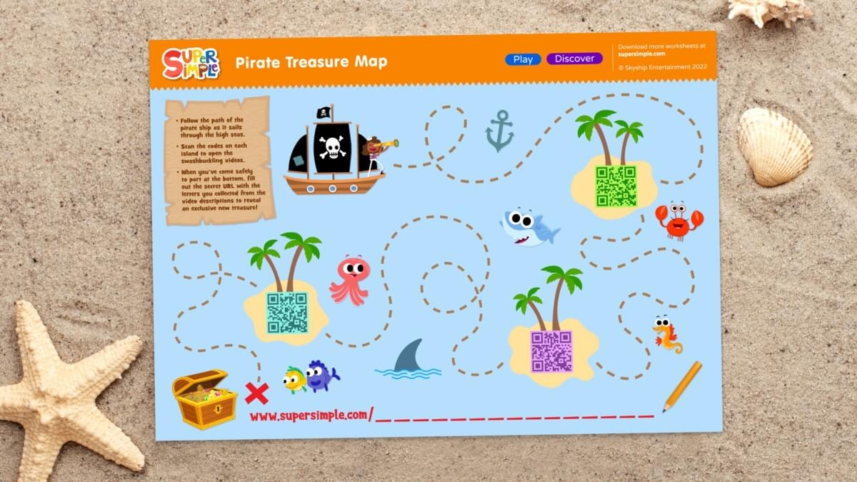 Pirate Treasure Map Super Simple