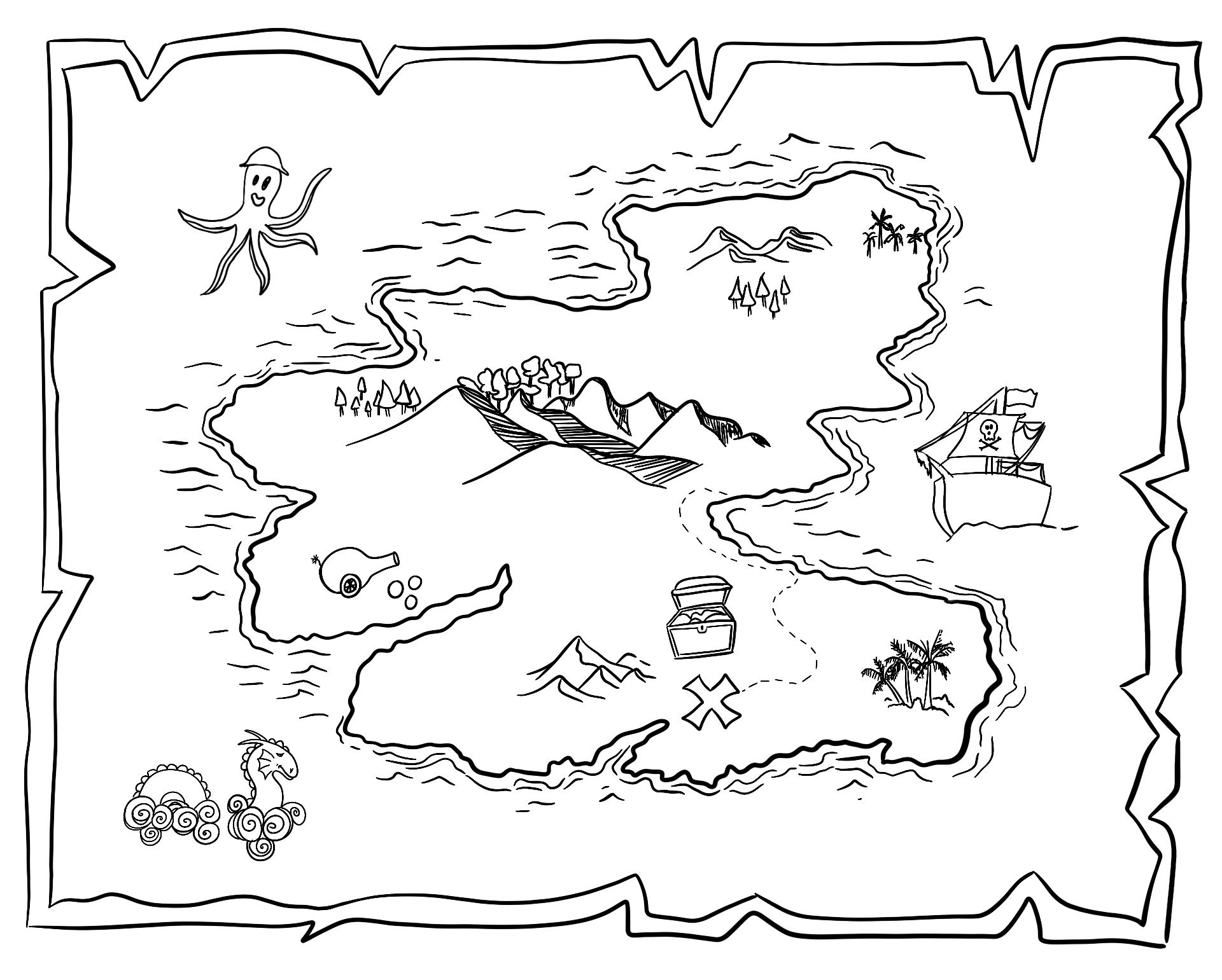 printable treasure map template