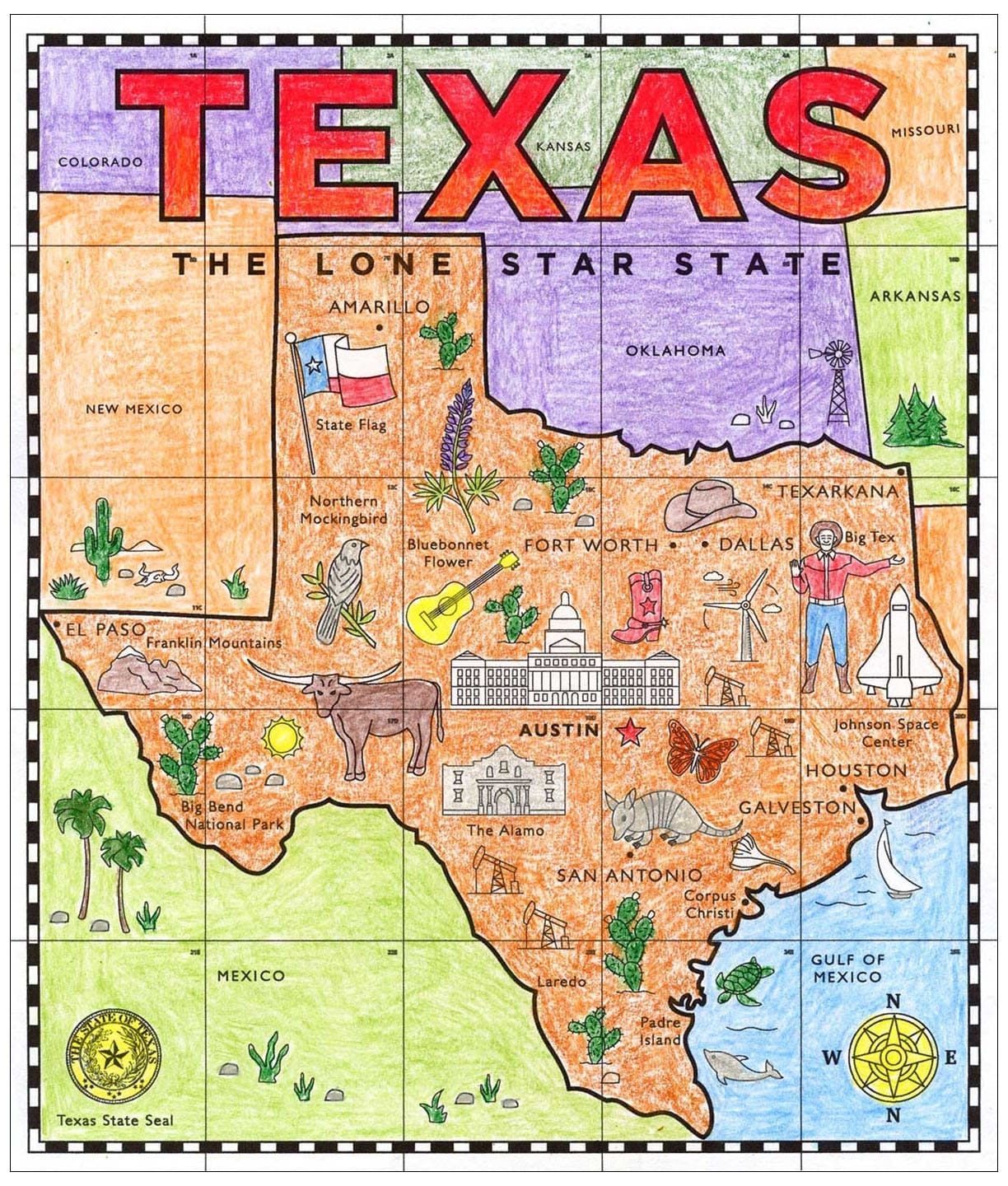 Printable Map Of Texas For Kids With Cities To Color Printable Map Of Texas For Kids With Cities To Color