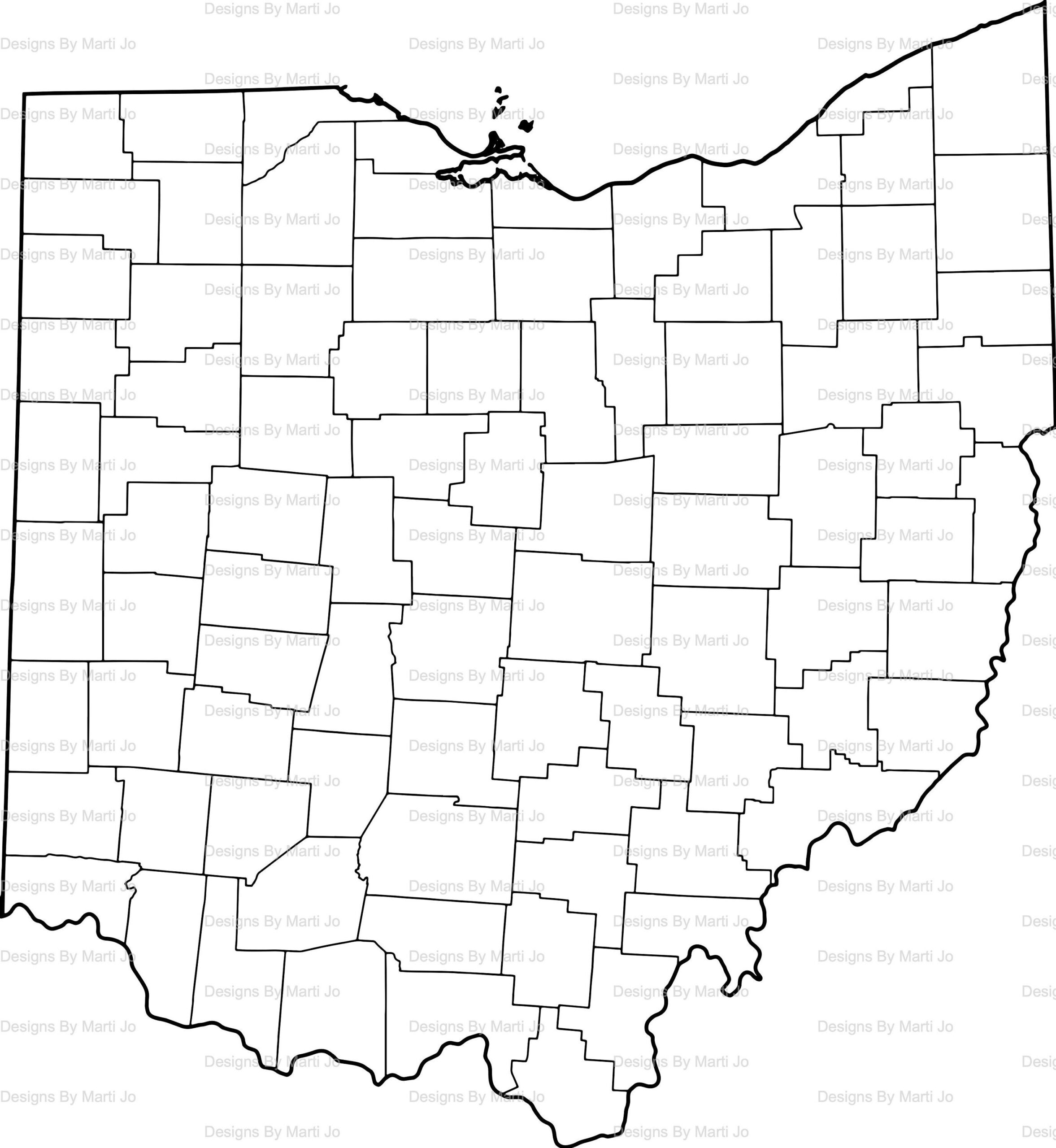 printable map of ohio