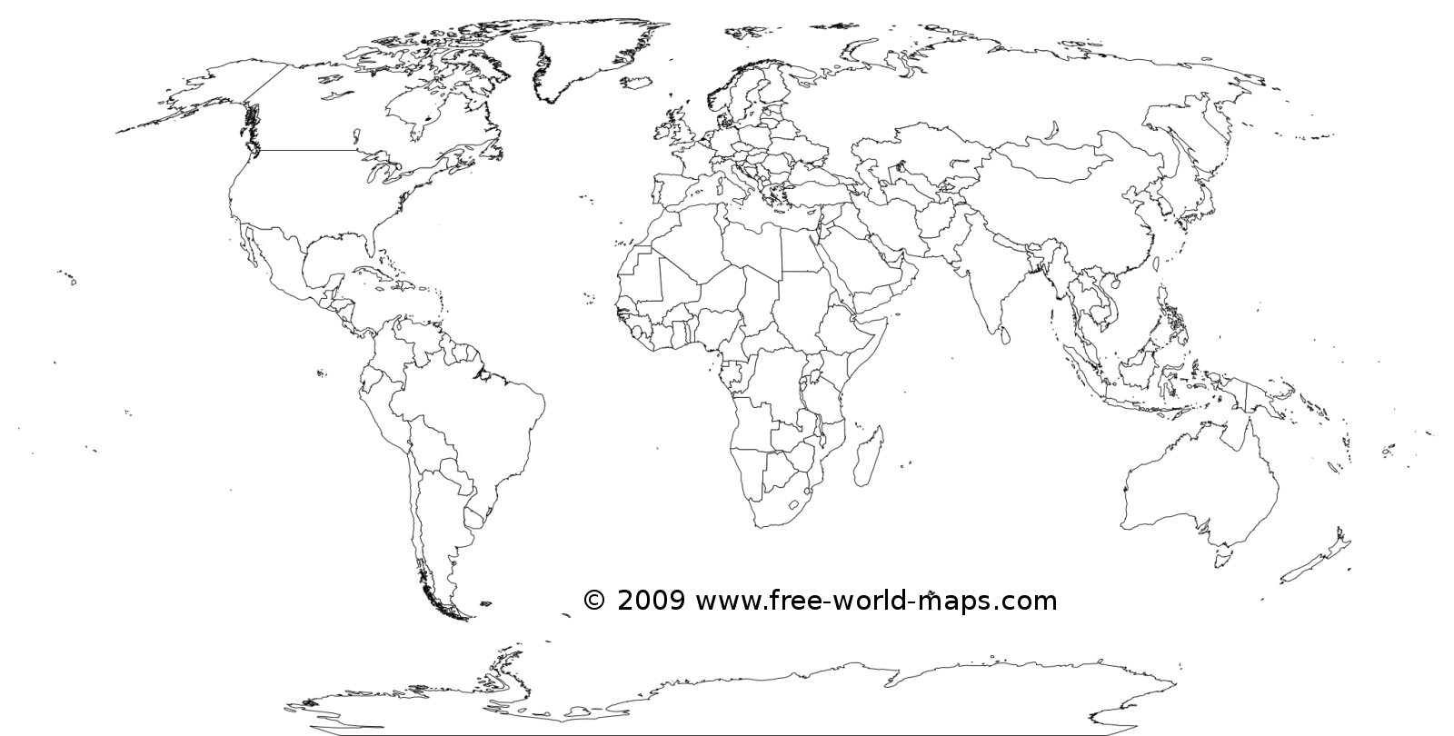 map of the world printable