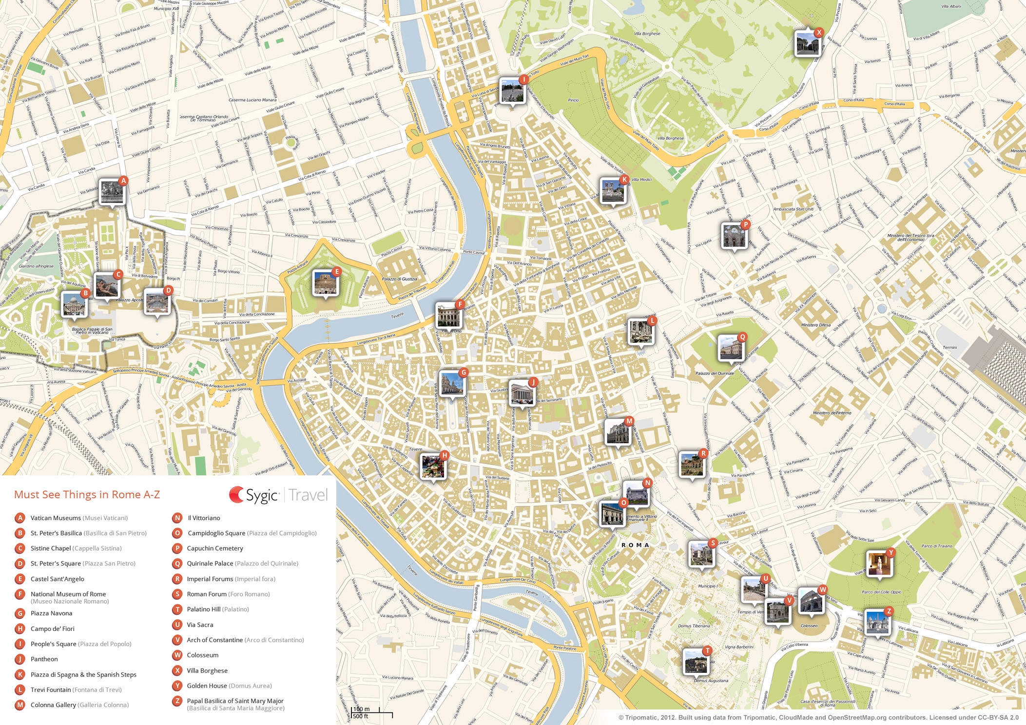 City Map Of Rome Printable