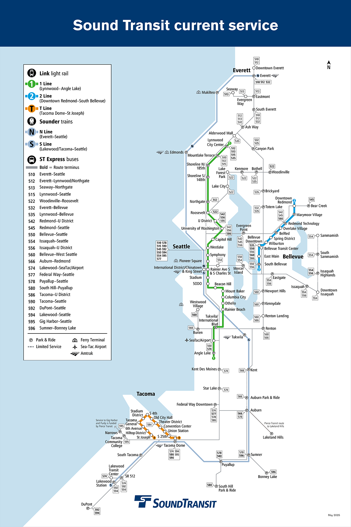Printable Seattle Light Rail Map