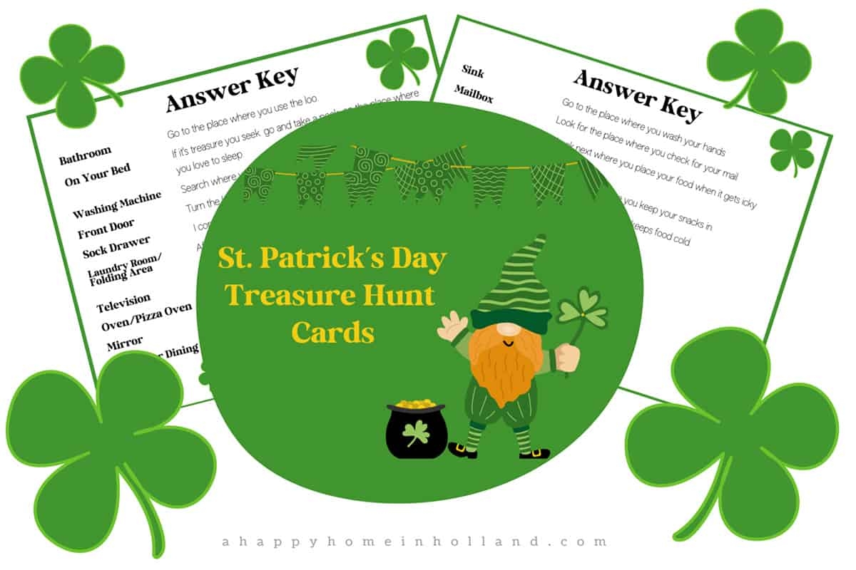 St Patrick s Day Free Printable Treasure Hunt Game
