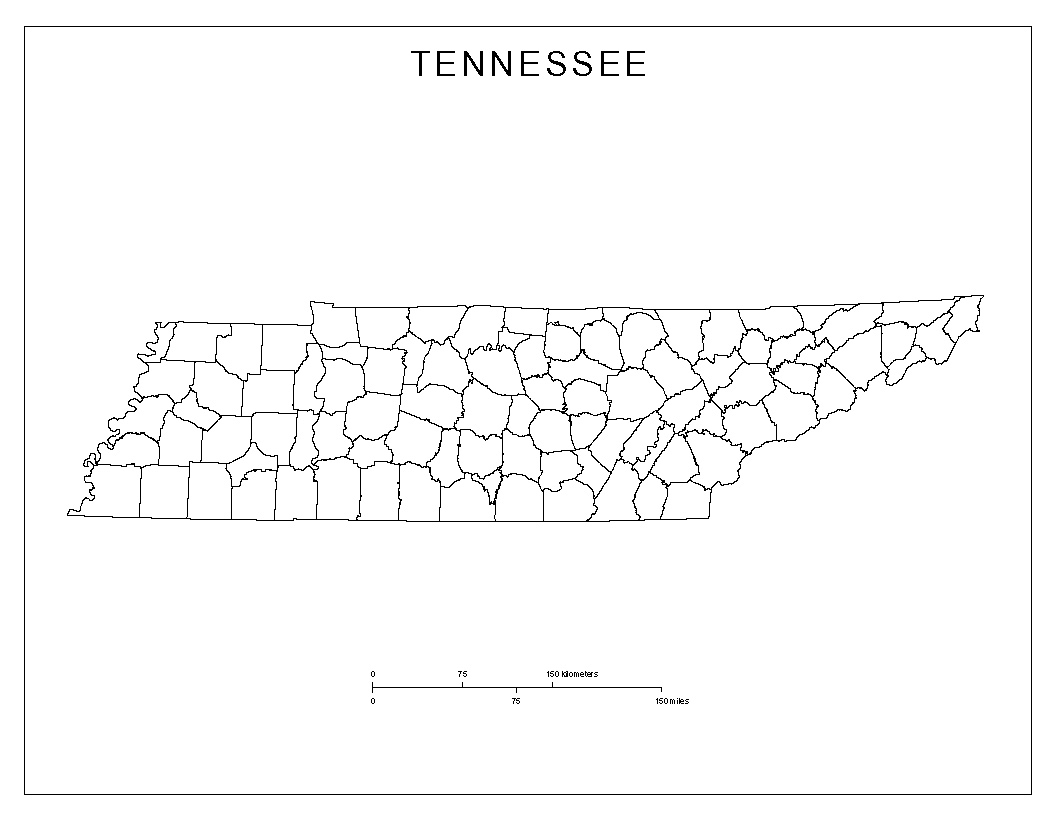 Tennessee Blank Map