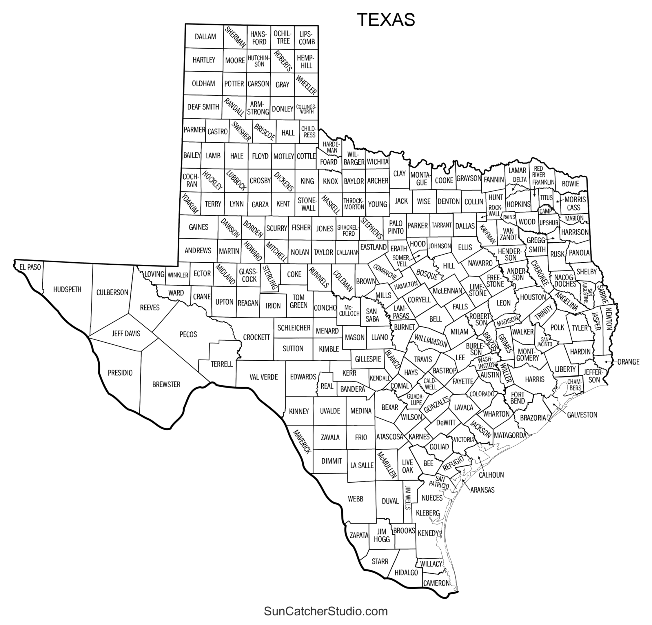 Texas County Map Printable State Map With County Lines Free Printables Monograms Design Tools Patterns DIY Projects Texas County Map Printable State Map With County Lines Free Printables Monograms Design Tools Patterns DIY Projects
