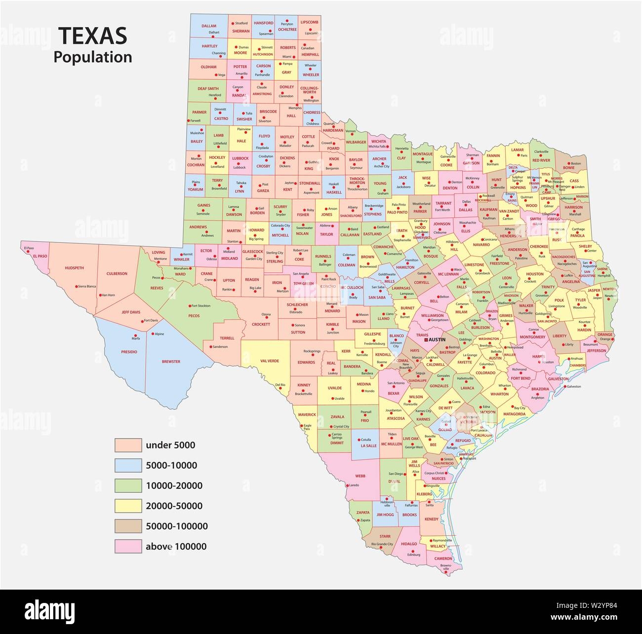 printable map of texas with cities