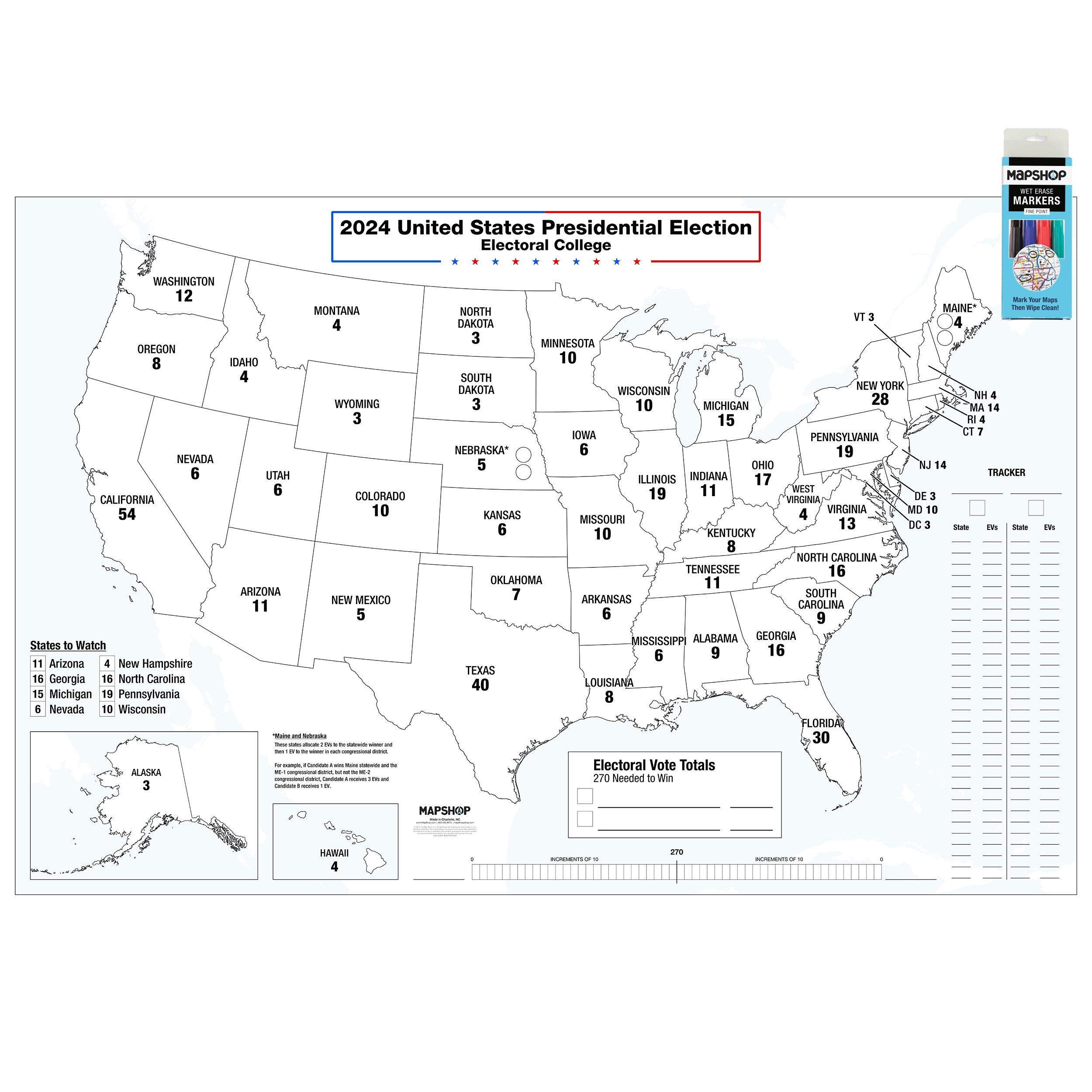 Printable Electoral College Map 2024