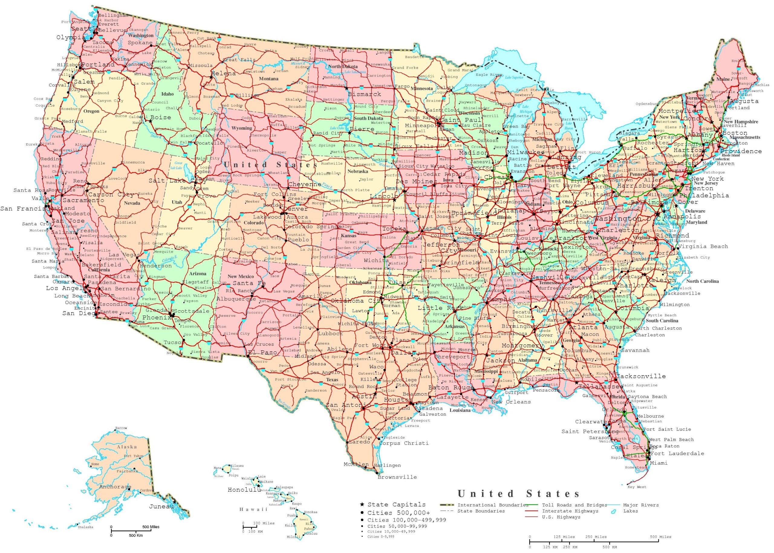 United States Printable Map United States Printable Map