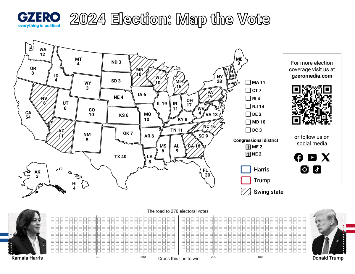 printable electoral college map